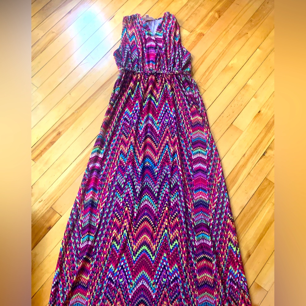 Philosophy Multicolor Chevron Maxi Dress